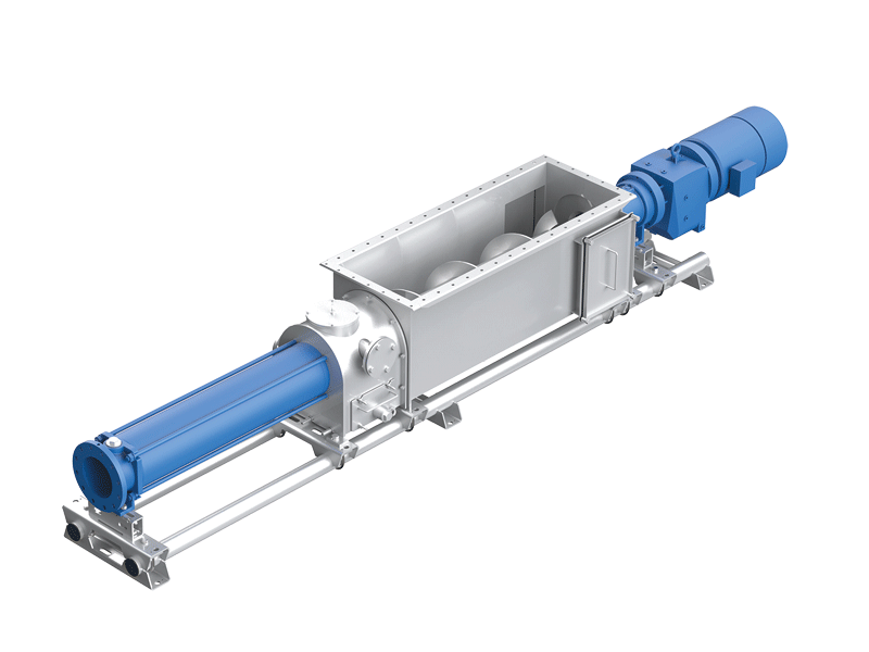 [Translate to Englisch:] Bild der Rachentrichterpumpe für die Biogasproduktion